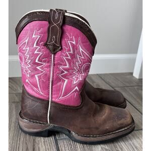 Durango Boot Dwbt093 Lil' Durango Let Love Fly Boot Pink/Tan Youth Girls 1 M